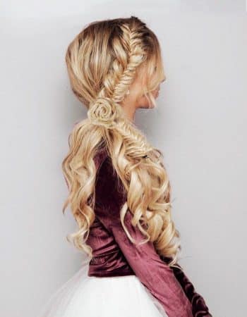 Hairstyles with braid fishtail waves