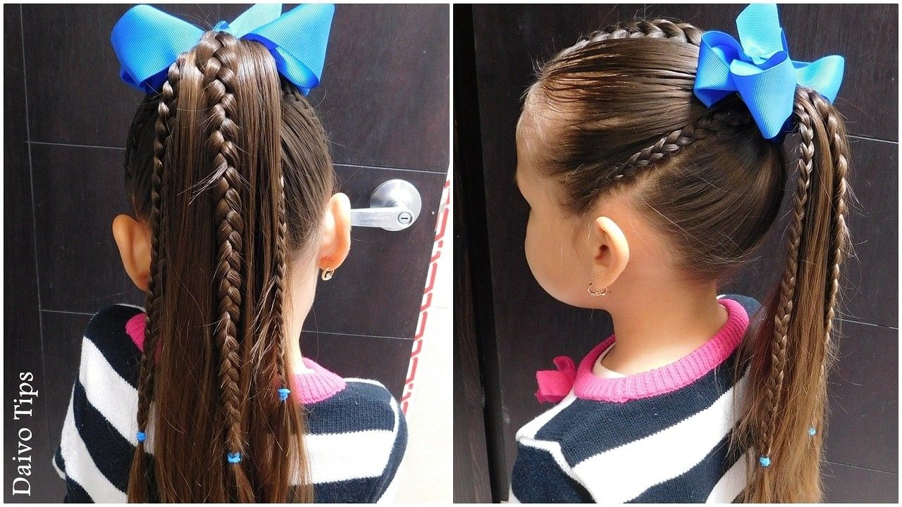 Coleta alta con trenzas