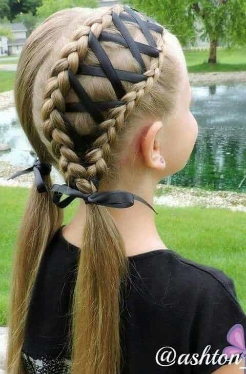 Trenzas con listones