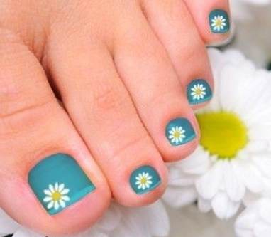 decorado con flores para uñas de los pies
