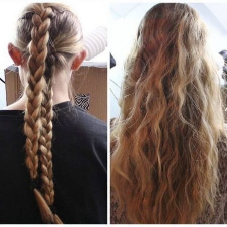 hacer ondas con trenzas