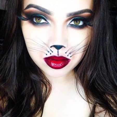 maquillaje para halloween gato