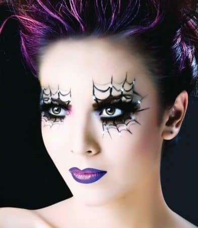 maquillaje para halloween mujer arana