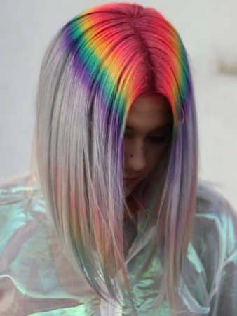 mechas de colores arco iris