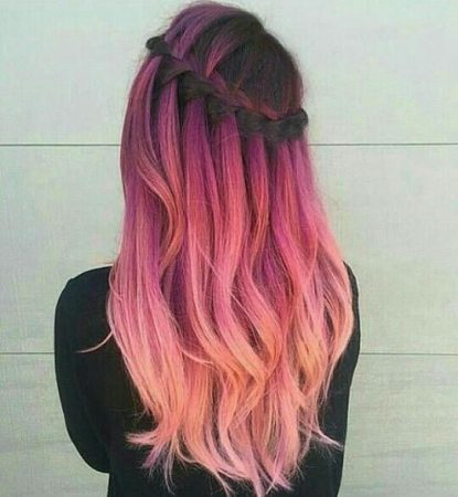 mechas de colores rojas