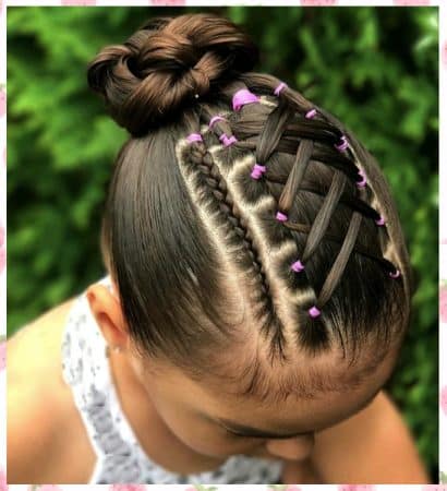 peinados con ligas y trenzas para niñas de 4 años