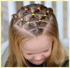 peinados faciles para niñas con ligas cabello suelto 3 años