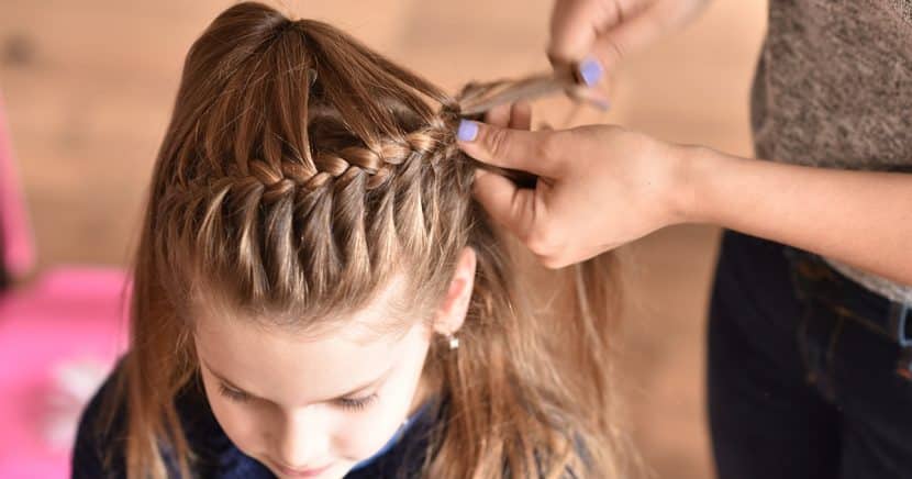 peinados infantiles trenza diadema