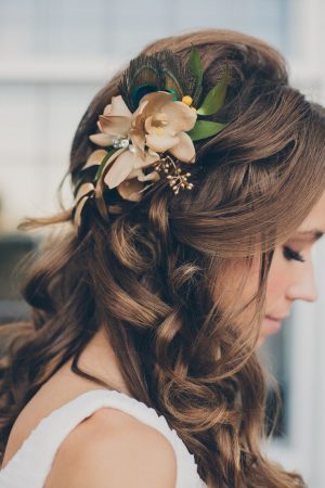 peinados para boda aplique flores