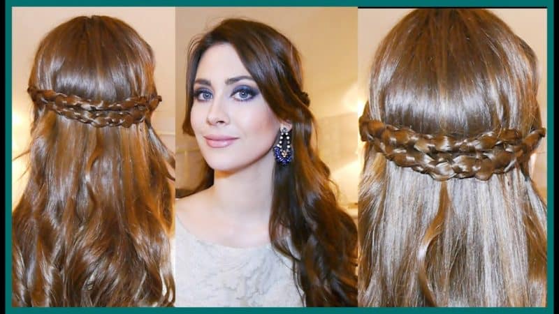 Trenzas de Diadema con pelo suelto