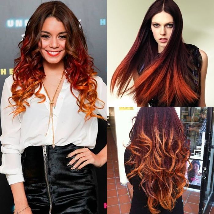 mechas ecaille rojas