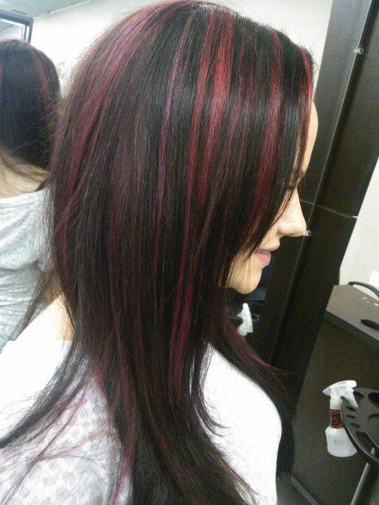 mechas rojas babylights