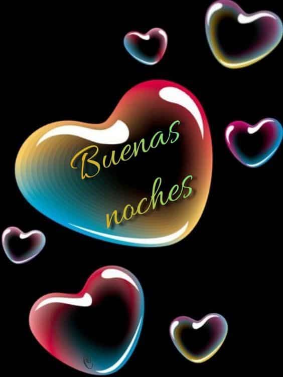 buenas noches con amor corazones