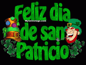 feliz dia de san patricio duende movimiento