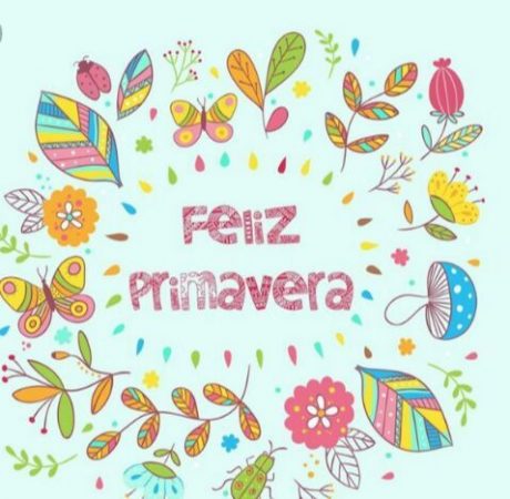 feliz dia primavera flores