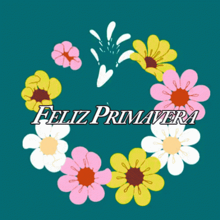 feliz dia primavera gif animado