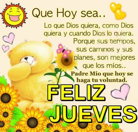 feliz jueves amigos bendiciones