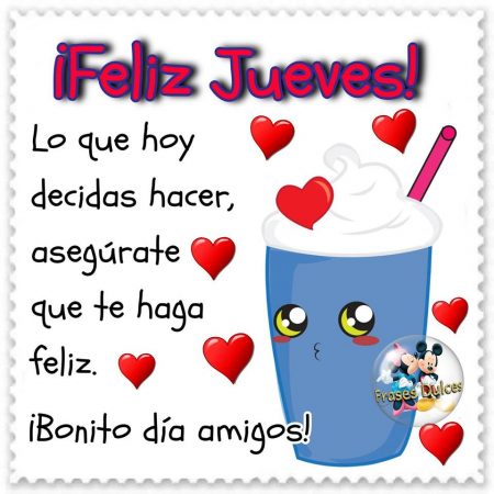 feliz jueves bonito dia