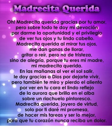 poesia dia de la madre