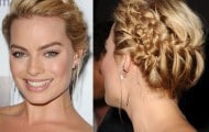 Margot Robbie peinado con trenzas