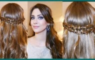 diadema romántica con trenza irregular