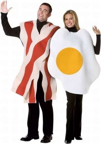 disfraces en pareja carnaval huevo y bacon