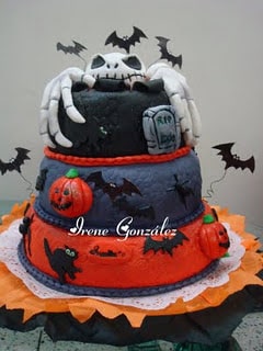 torta murcielagos halloween