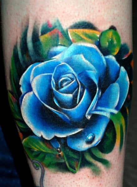 Tatuajes de Rosas Azules