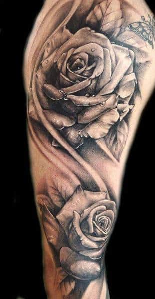 tatuajes de rosas para mujeres en el brazo