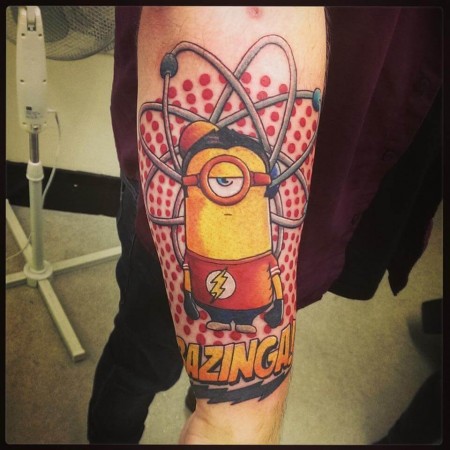 bazinga tatuaje minions