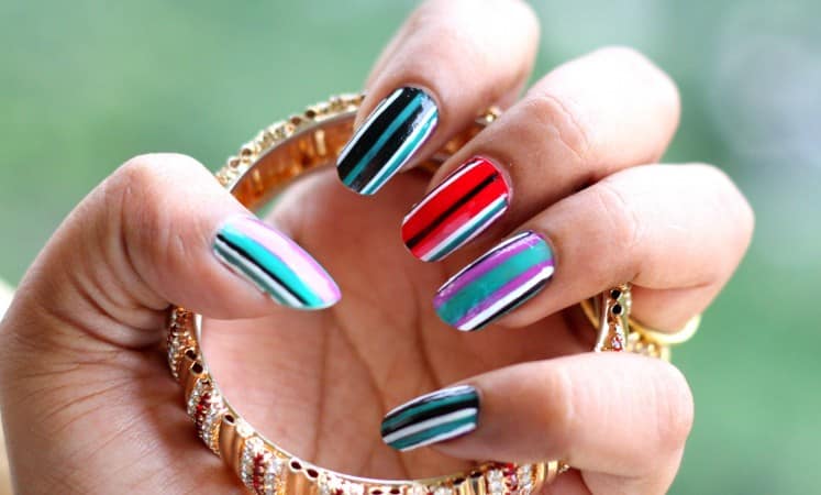 multi color nail art wallpaper