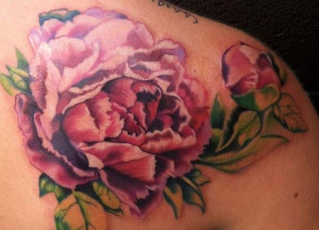 tatuaje peonia flores japonesas