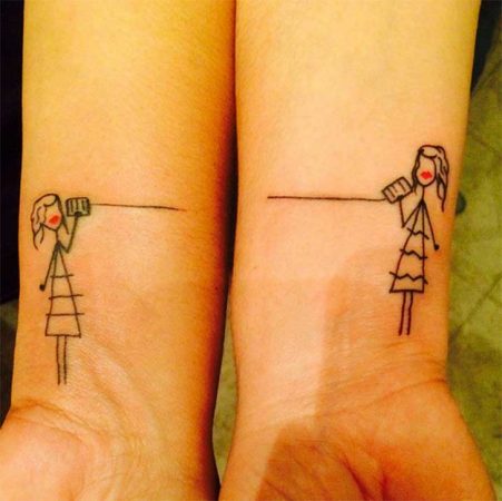 tatuajes amigas muneca