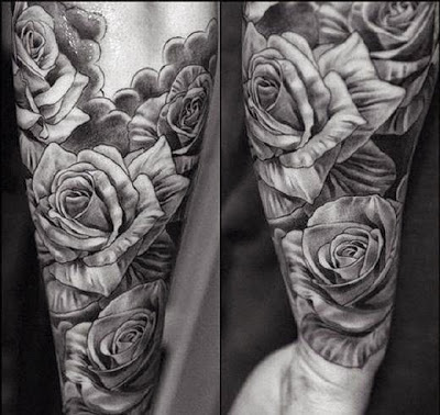 tatuajes para hombres de rosas en el brazo