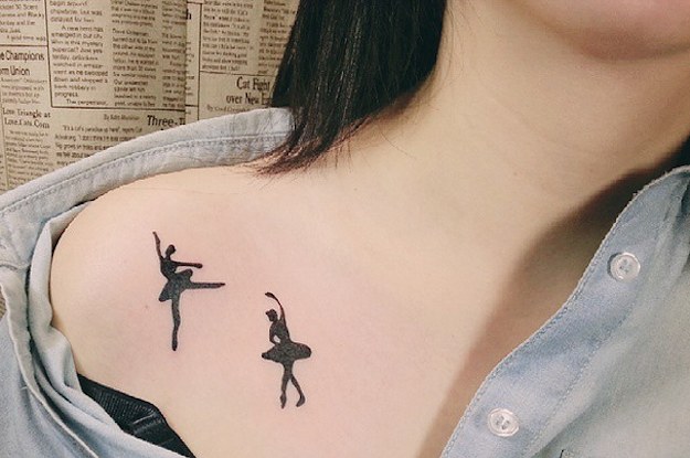 tatuajes en la clavicula bailarinas