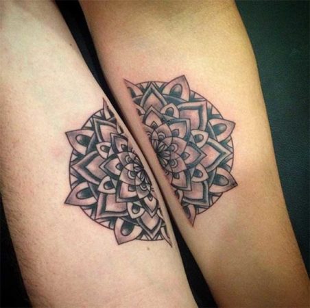 tatuajes para hermanas dos mitades mantra 600x598