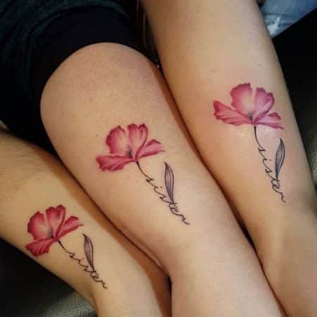 tatuajes para hermanas originales flor