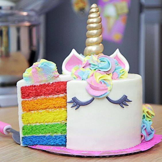 37 Ideas de Pasteles de Unicornios Fácil PASO A PASO