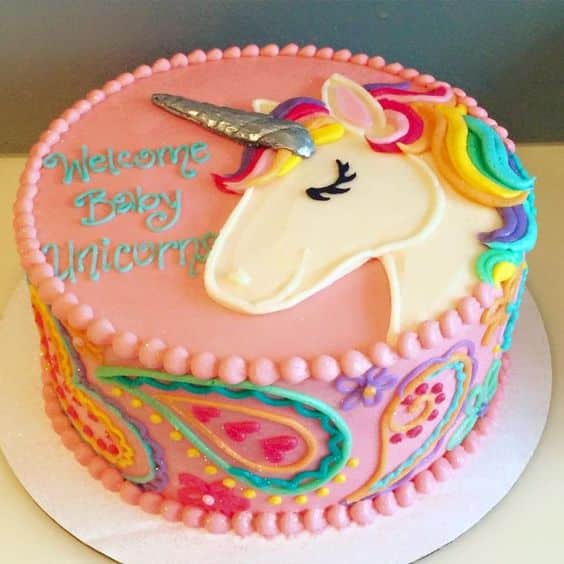los mejores diseños en pasteles de unicornios 12