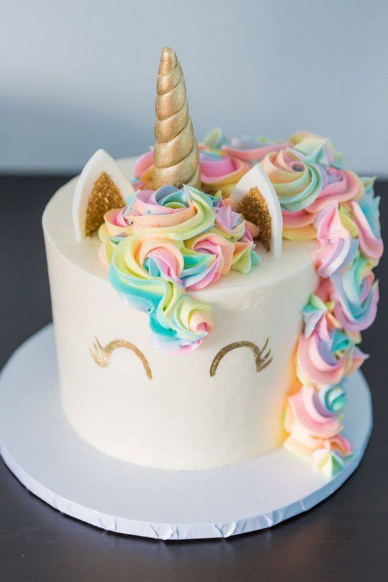 37 Ideas de Pasteles de Unicornios Fácil PASO A PASO